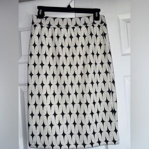 Renee C. Monochrome Geometric Pencil Skirt